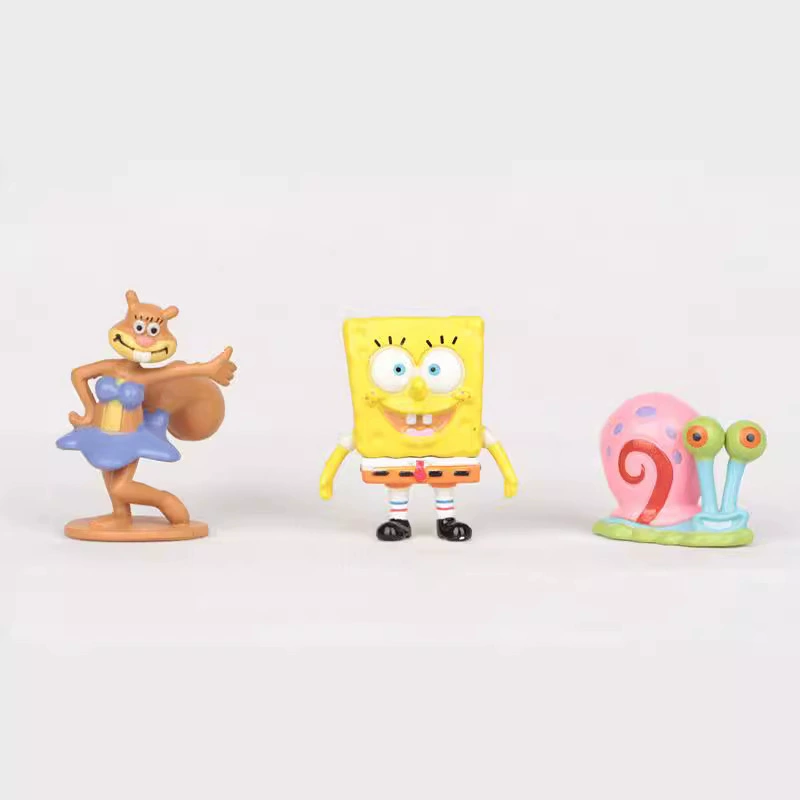 SpongeBob 6 классические Squarepants полный набор большой звезды осьминог торт украшения кукла украшение