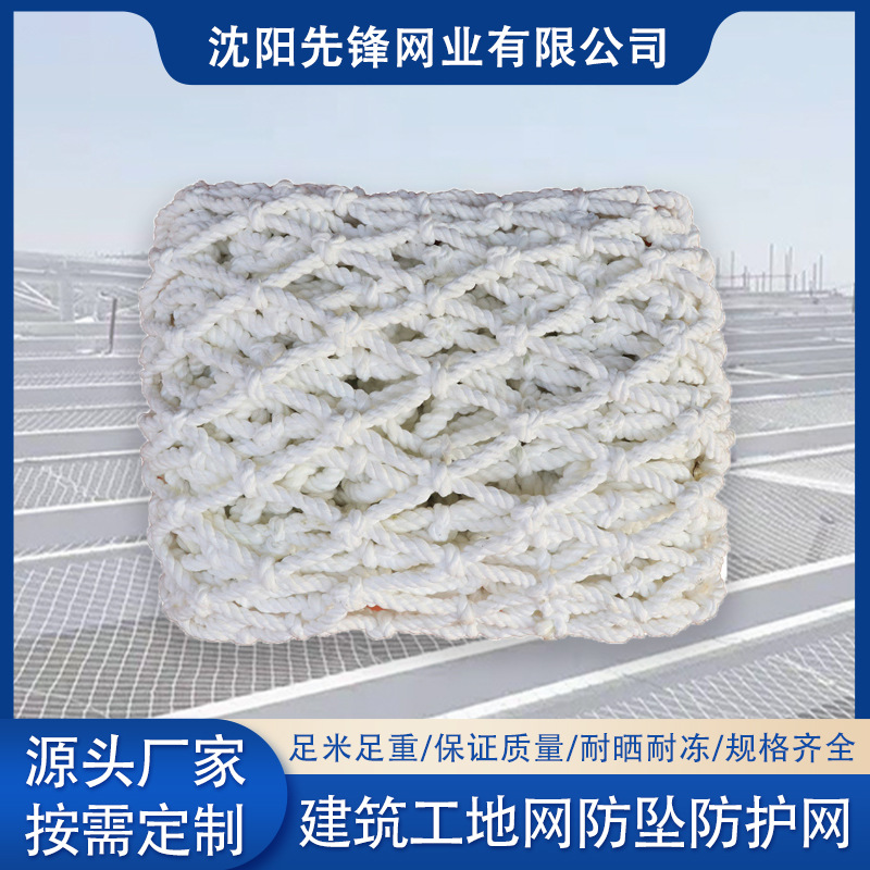 防坠平网安全白网货柜封车阻燃钢结构防护网安全网建筑工地