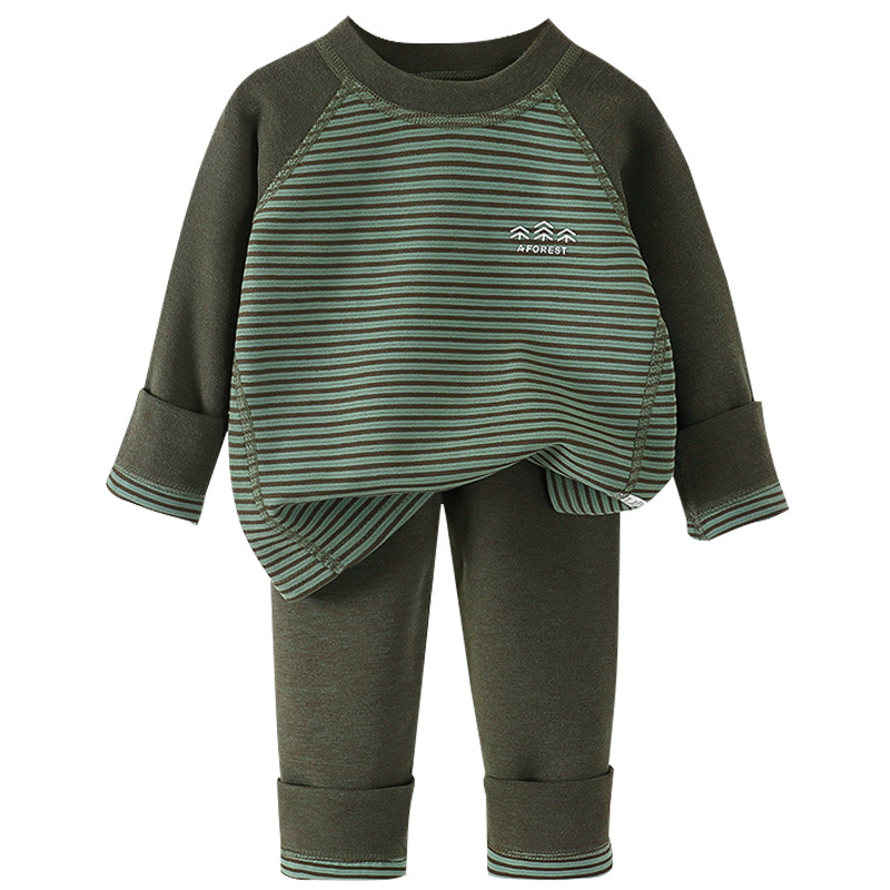 Niños con ropa doméstica nuevos niños calentados lana seda niñas pijamas gruesas chaquetas de terciopelo de otoño pantalones de otoño ropa infantil