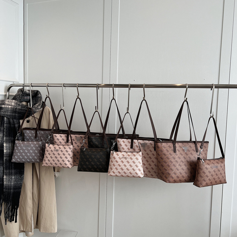 Bolso de dos piezas 2024 nuevo bolso de hombro de cercanías con estampado retro Tendencia bolso de alta capacidad Bolsos transfronterizos