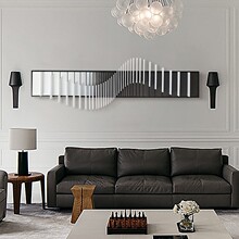 床头背景墙装饰画简约现代沙发客厅挂画亚克力实物立体画挂饰壁画