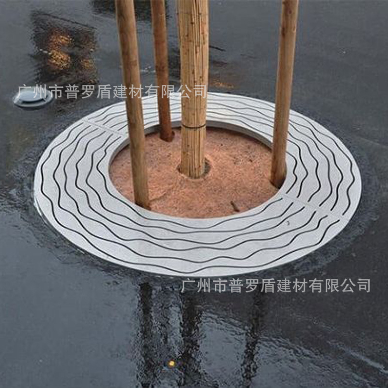 不锈钢树篦子护树板钢板切割树池盖板树穴格栅铸铁美化树坑树篦子