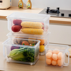 橱柜收纳多功能收纳盒带盖塑料柜子收纳盒透明鸡蛋收纳冰箱收纳盒