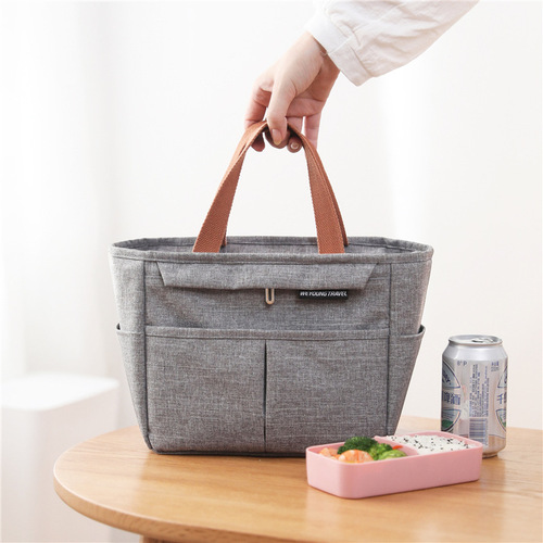 Cross-border new lunch bag outdoor picnic cooling bag fresh preserving bento bag thick aluminum foil lunch hand-held bag ice bag
