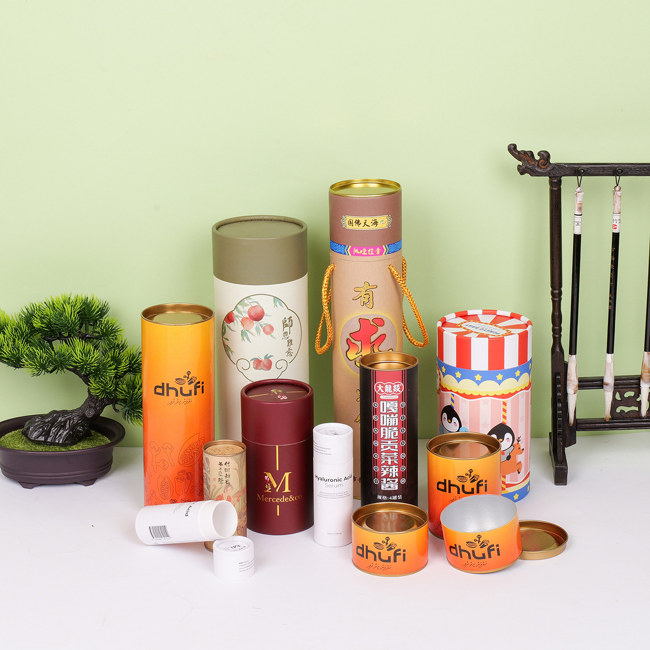 薯片纸罐密封防潮食品级圆筒包装盒可印刷logo定制批发花茶茶叶罐