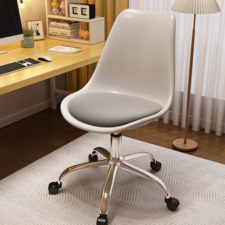 Cojín gris blanco del respaldo + pierna de acero