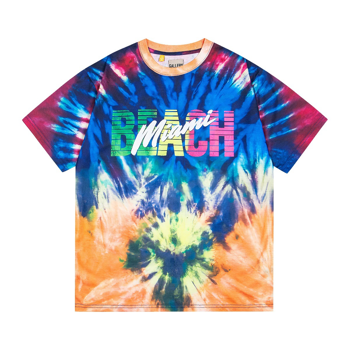AmiriGALLERY DEPT nueva impresión de tie-tie Meish High Street hombre y mujer casual cuello redondo camiseta de manga corta
