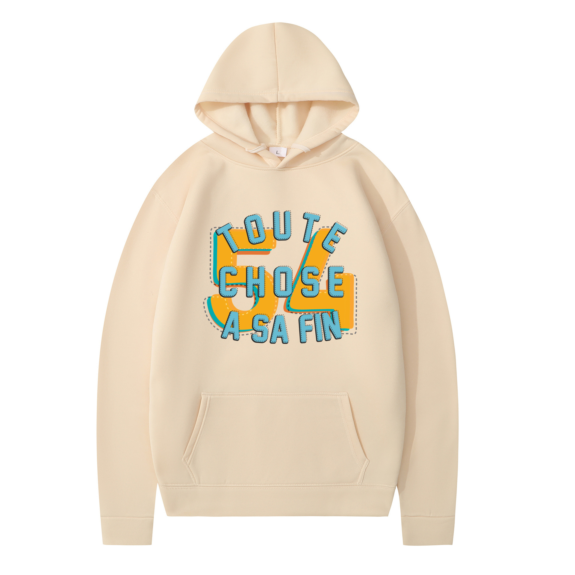Personalisierter Kapuzenpullover Mit Buchstabenprint Für Damen Herren_voghion.com