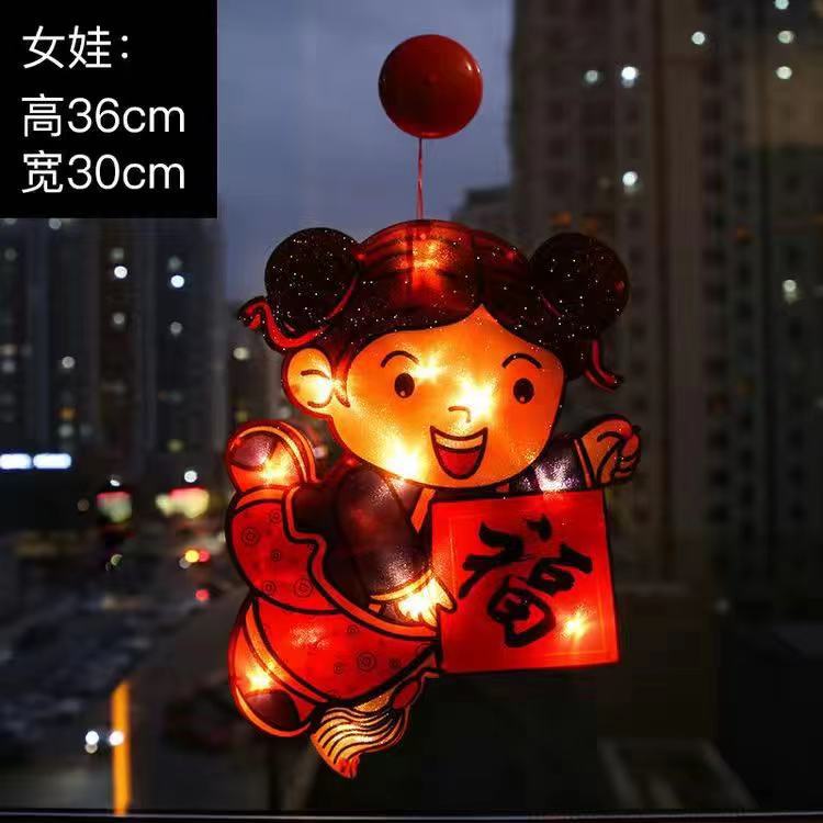 Festival de Año Nuevo decoración ventana