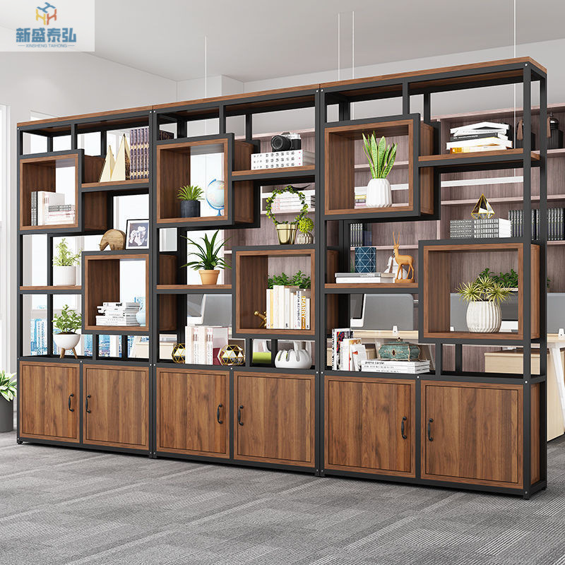 Gabinete de pantalla de sala de estar en el estante de la oficina para almacenar gabinete de partición de hierro forjado moderno combinación de gabinete de puerta de entrada