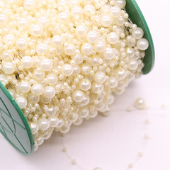 仿珍珠流蘇連線珠鏈條diy手工飾品配件手捧花材料項鍊手鍊配件