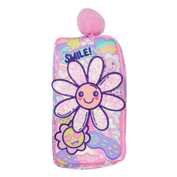 Double-layer capacious cartoon pencil case for students