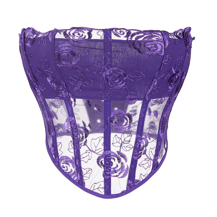 Perspectiva sexy de malla de encaje transpirable damas para limpiar el pecho de soporte de pecho reunido cortesana de plástico suministro transfronterizo