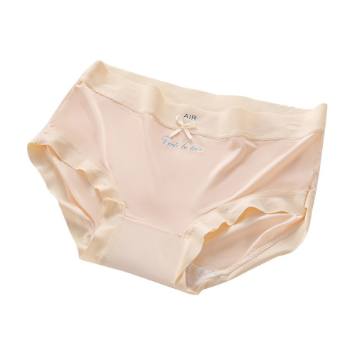 [AIR Ice Silk Underwear] Japanese nude seamless girl underwear summer thin mid-waist comfortable briefs