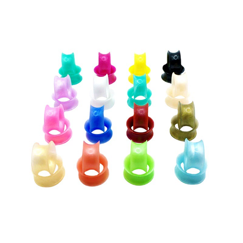 Трансграничный перламутровый тонкий силиконовый расширитель ушей ювелирные изделия с проколами мягкая ушная раковина жемчужный цвет двойной рог расширитель ушей