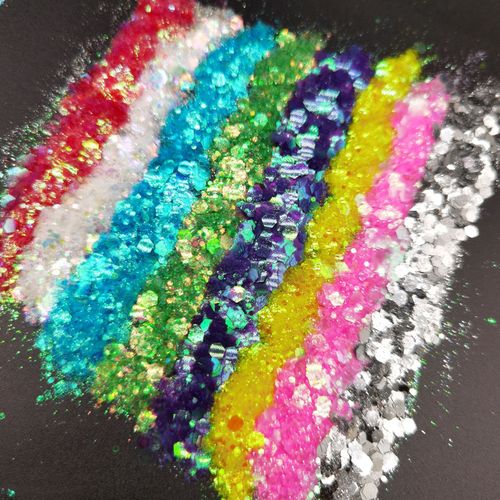 Glitter Crystal Droplet Slime DIY Slime Glitter Stage Decor Gold Foil Powder Hexagon Flow Material