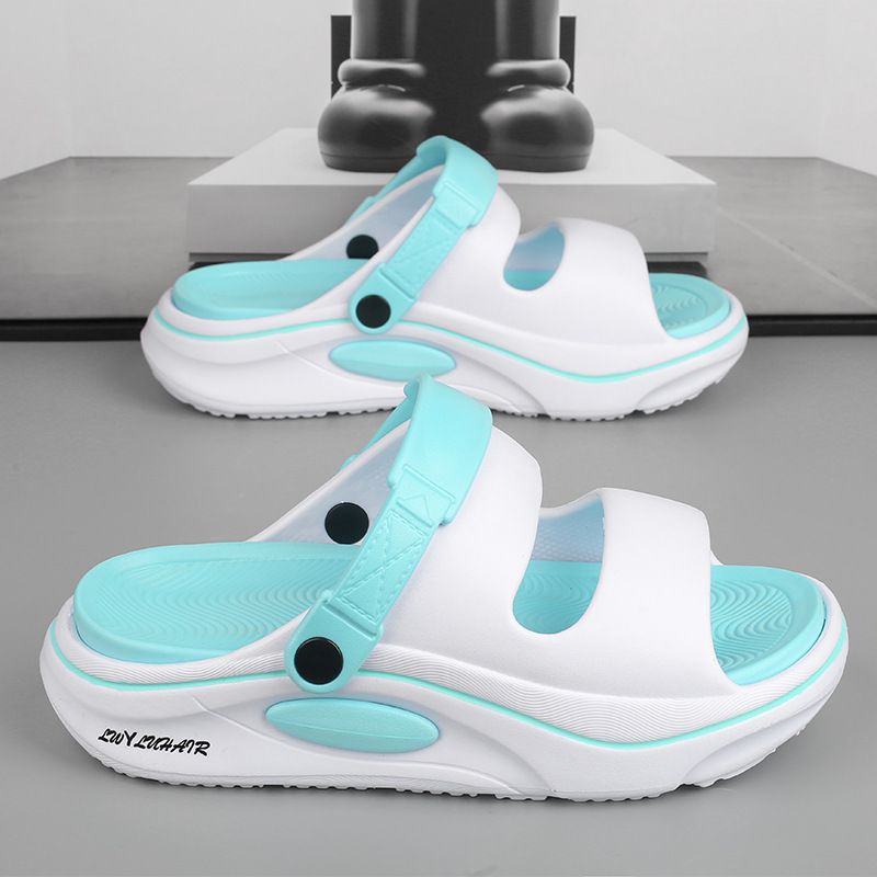 2025 verano nuevas sandalias y pantuflas de moda para hombres sandalias exteriores suelas gruesas antideslizantes y resistentes al desgaste zapatos de playa casuales