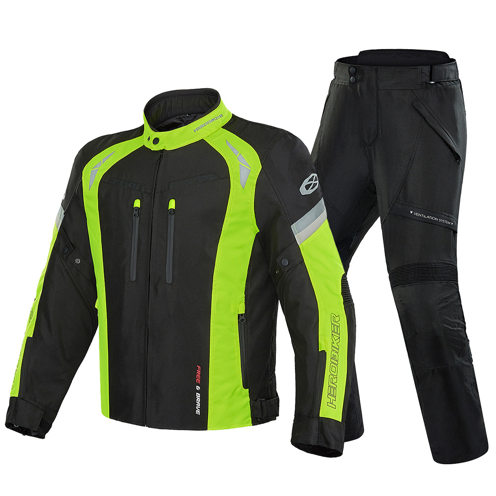 Ropa de motocicleta impermeable de cuatro estaciones desmontable locomotora anti-caída jinete protector ropa de carreras de malla de verano