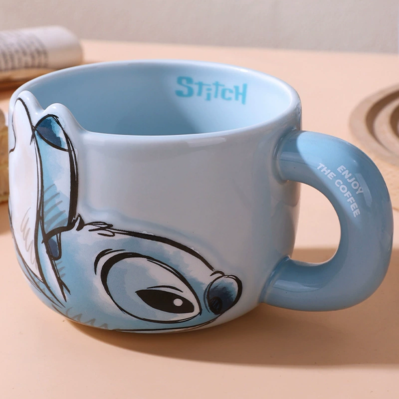 Керамическая кружка (Disney) Stitch — 500–650 мл, рельефный 3D дизайн