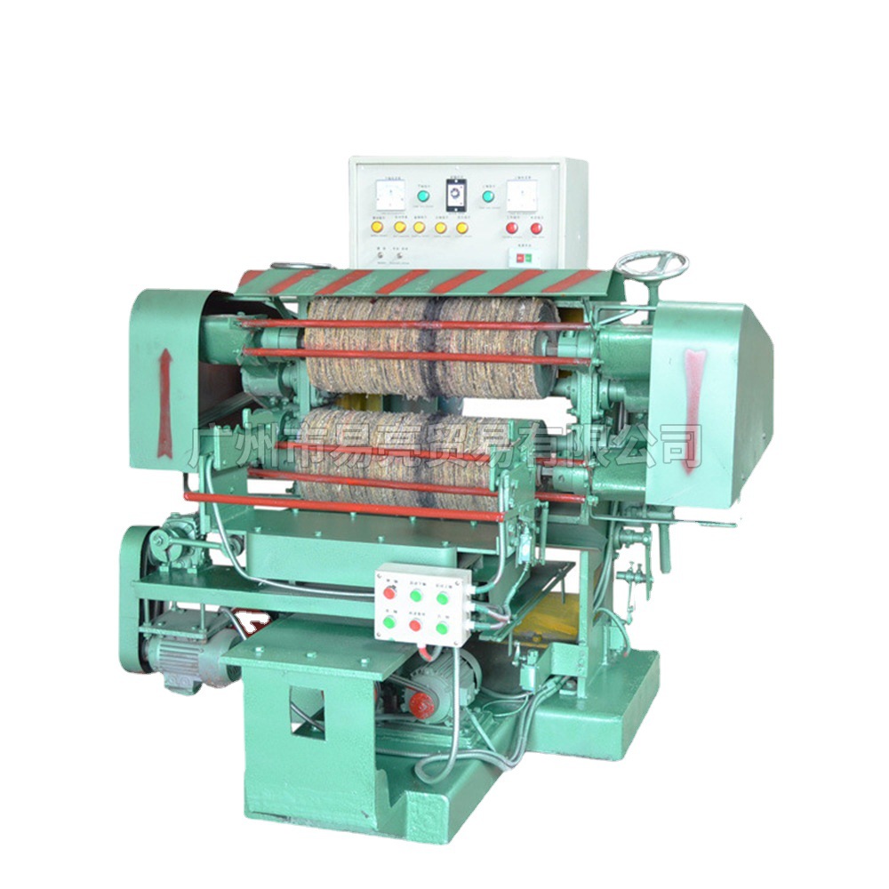 台式抛光机厂弧面双轴不锈钢打磨拉丝机餐具勺麻轮双轴自动抛光机