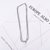 Tide, lightening hair dye stainless steel, necklace with letters, chain for key bag , accessory hip-hop style