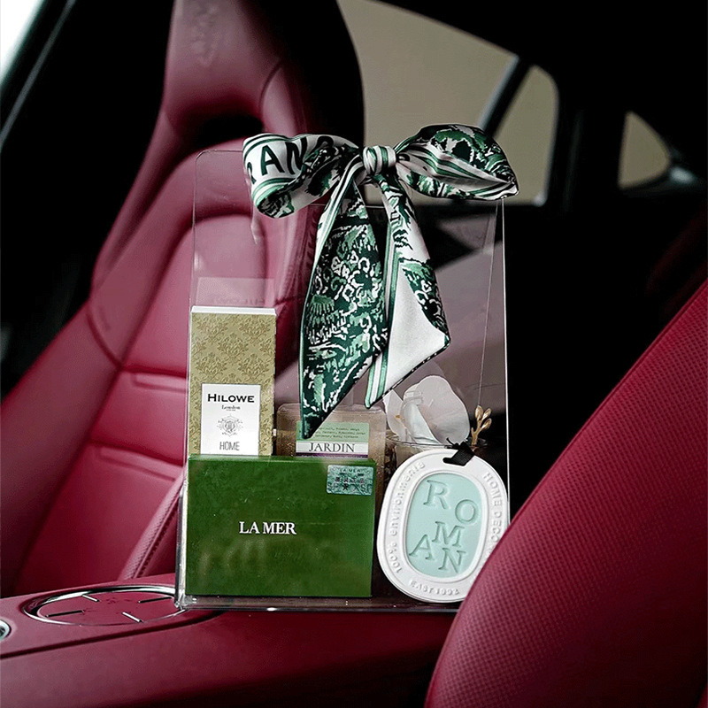 ins风结婚亚克力伴手礼袋子手提礼物空盒婚礼透明礼品袋喜糖盒子