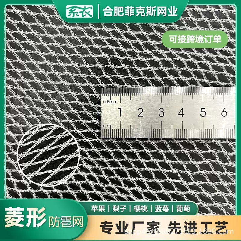 果园大棚专用防护网孔径可定制防雹防鸟一体网全新聚乙烯透光通风