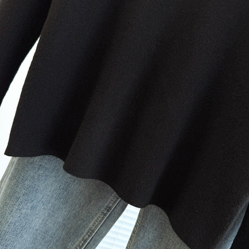 商品详情图_实拍原版半高领打底衫秋冬新款羊毛针织衫女百搭洋气