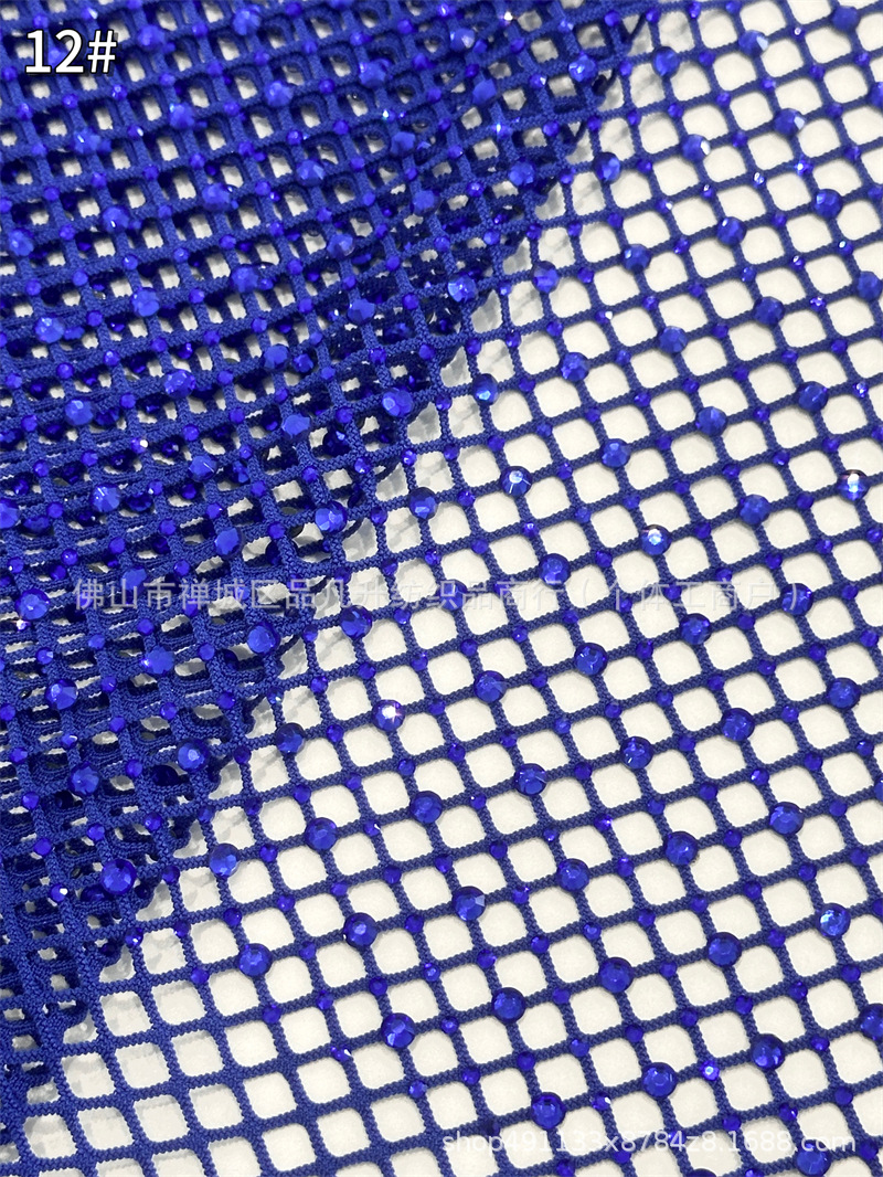 Fabricantes al por mayor tamaño de malla elástica imitación de malla de diamante australiano tela de perforación caliente vestido accesorios de prendas de vestir piezas de corte image 18