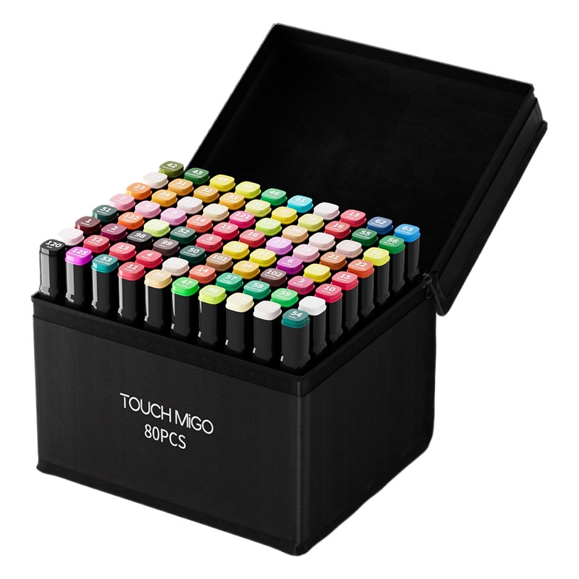 Suministro directo de fábrica marcador traje de doble cabeza de acuarela aceitosa pintura pincel para niños 48 color 168 color pluma al por mayor