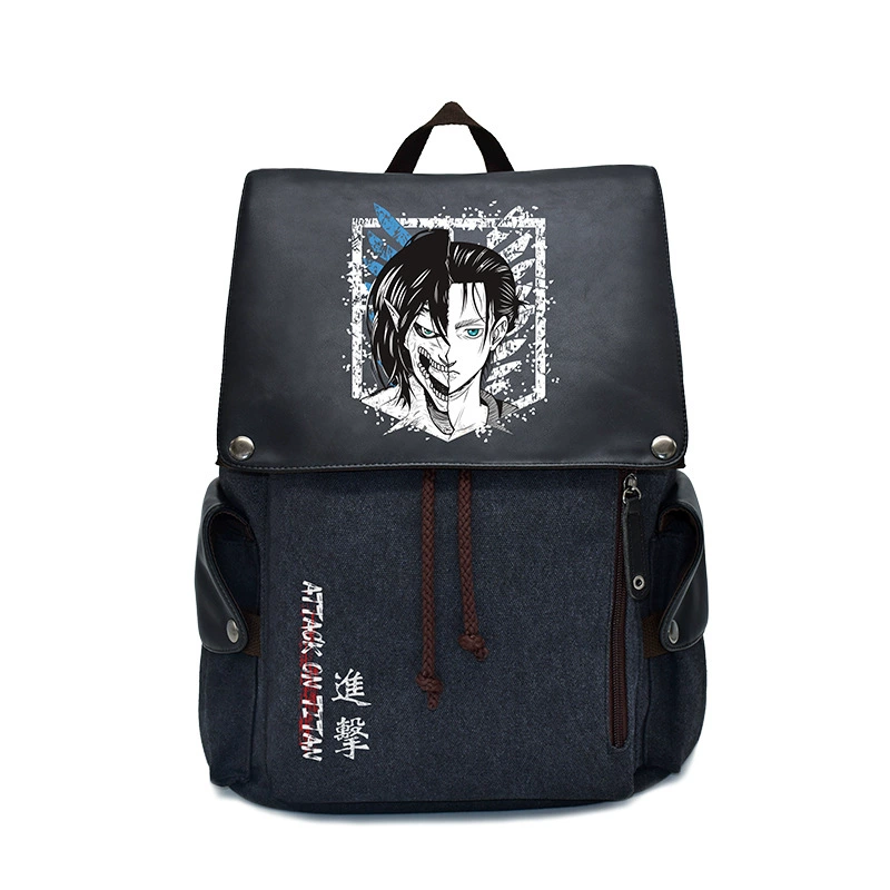 Кросс-с Border канвас-рюкзак мужской Наруто атака гигант One Piece Ника школьный рюкзак анимационная тенденция канвасовая сумка