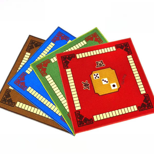 Jiecheng Thickened Mahjong Tablecloth, Hand-Rolled Mahjong Mat, Silent Non-Slip Square Mat for Home Use, Dedicated Mahjong Table Mat for Game Rooms