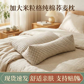 荞麦颈椎枕三角连体枕护颈纯荞麦睡眠枕成人午睡可拆洗枕头可定制