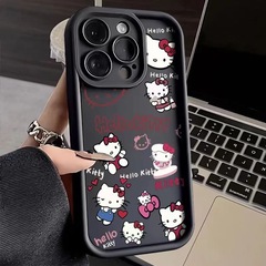 フルスクリーンのケイティ猫はアップル16promax携帯ケースiPhone15転倒防止14シリコン13全包12に適用されている