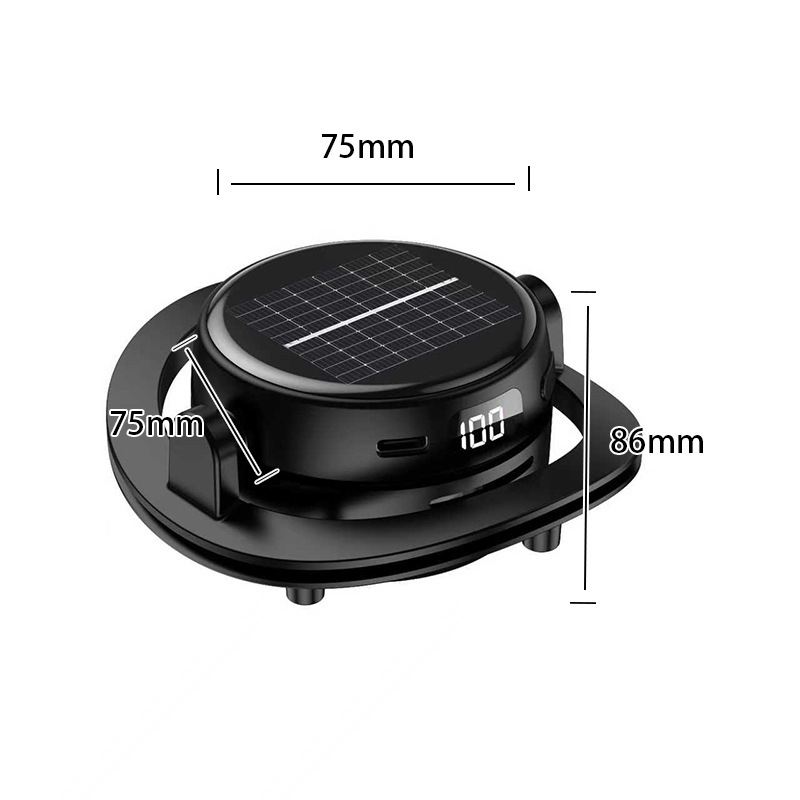Outdoor Solar-Powered Small Fan USB Charging Portable Clip-On Student Mini Fan Wearable Fisherman's Hat