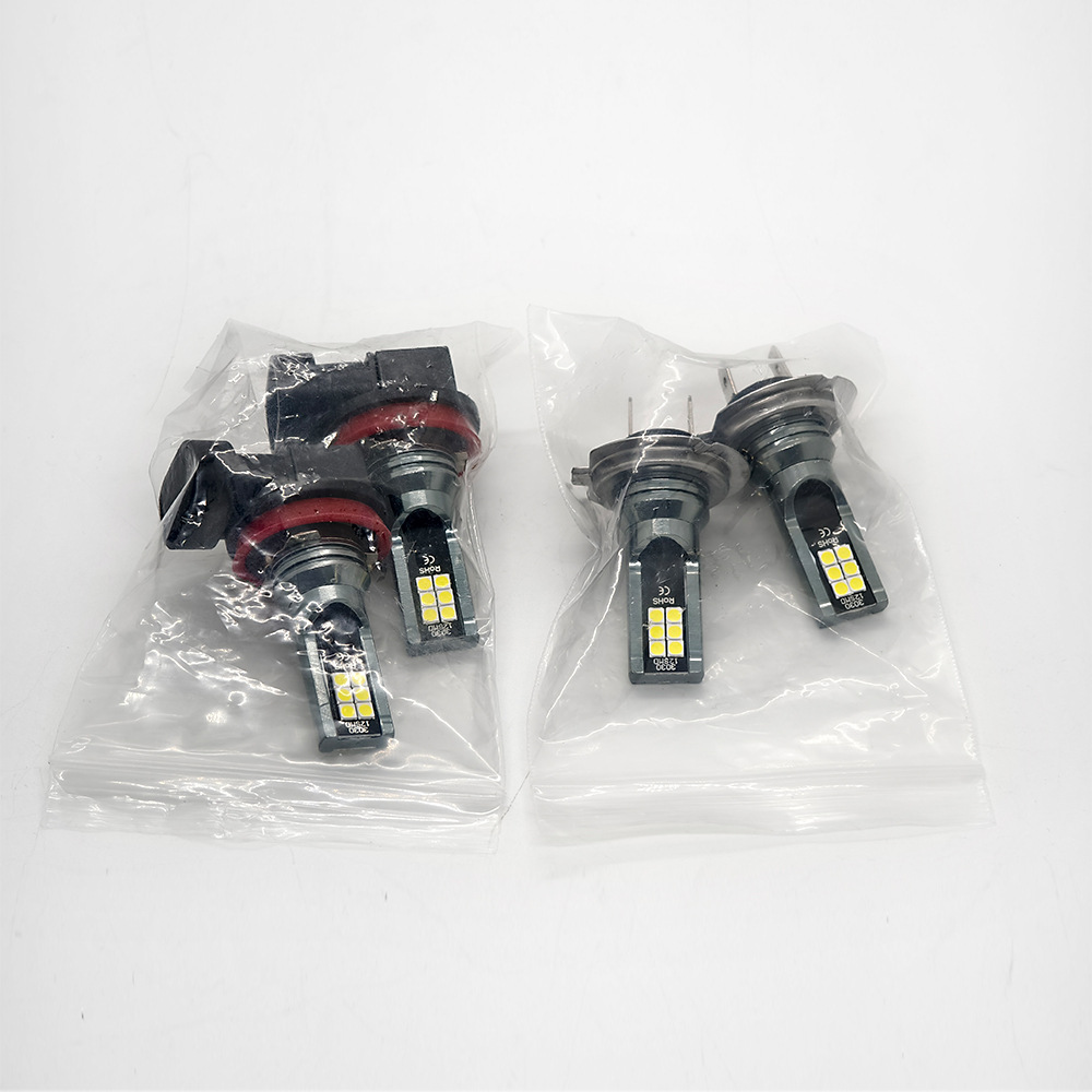 Car LED Headlight H7 H4 3030 12SMD Fog Light 9005 H11 Bulb