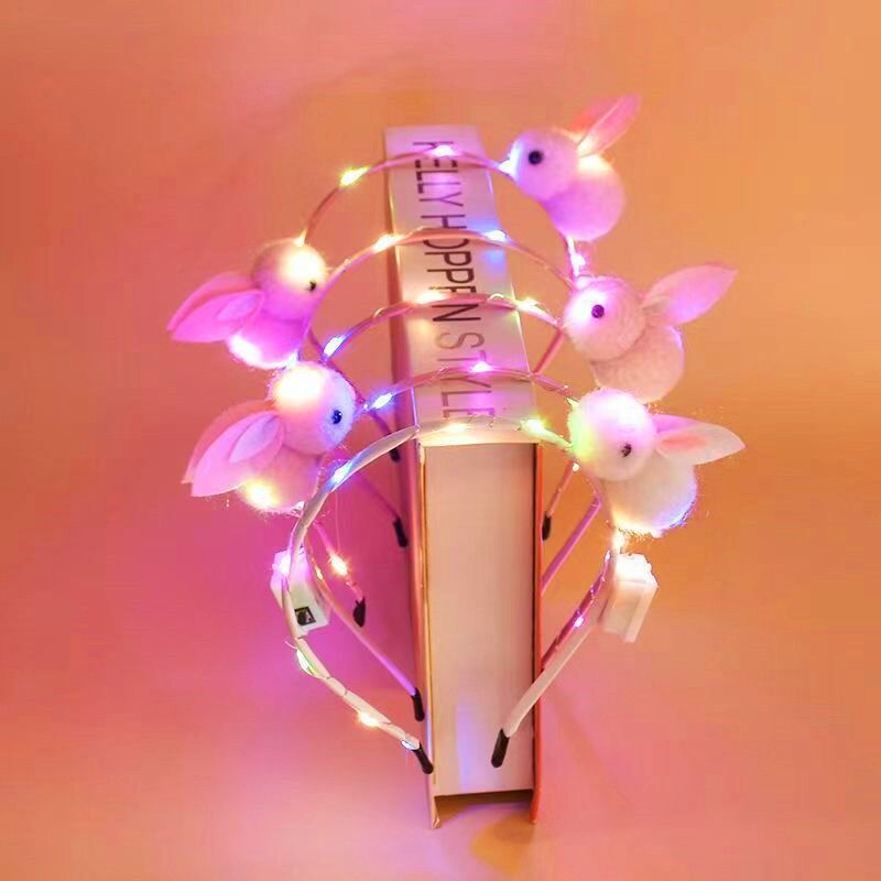 Brillante zorro orejas cinturón de cabello lámpara ángel cinturón de cabello super inmortal cinturón de cabello red rojo lindo gato orejas tocado plumas conejo