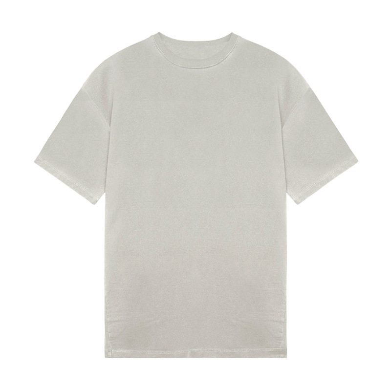 Men's Summer T-Shirt, American Retro Round Neck, Pure Cotton Short-Sleeve Men's T-Shirt, Trendy Brand, Washed and Distressed Sports Clothing
