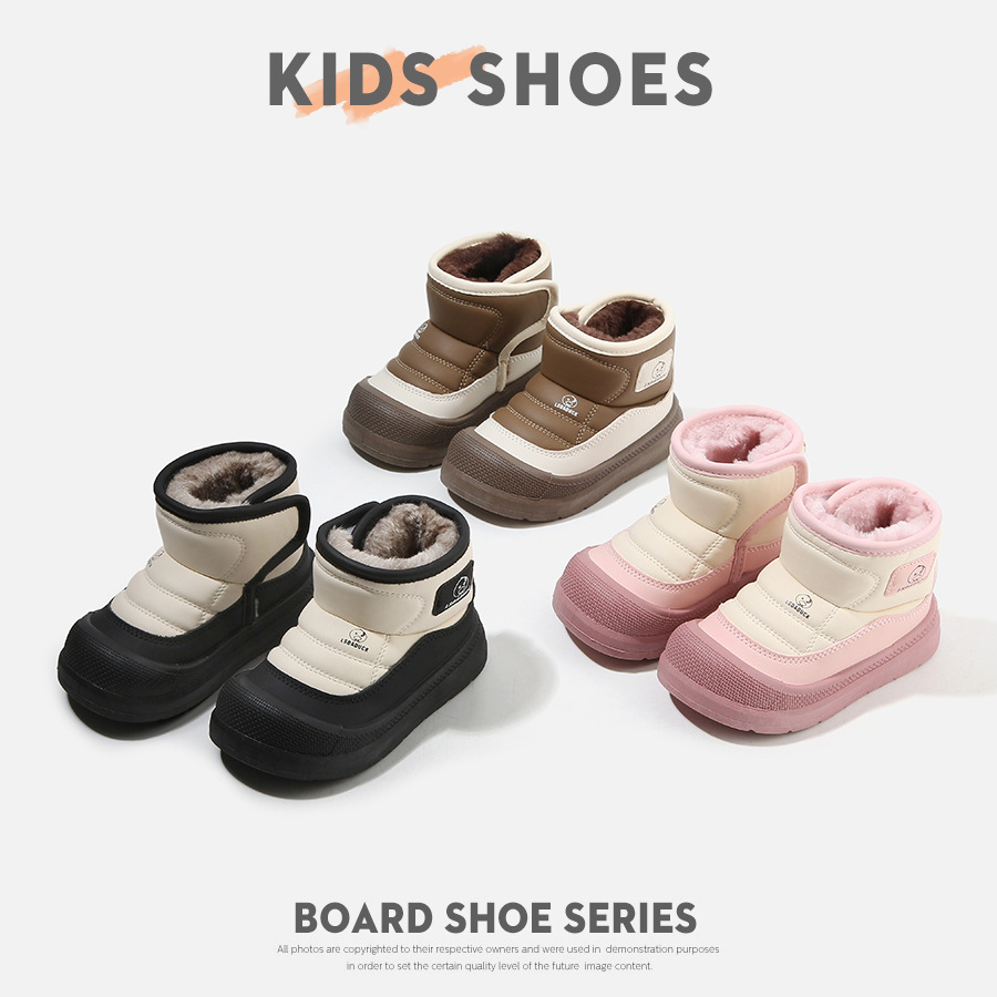 Demi-season keep warm children's low boots for boys