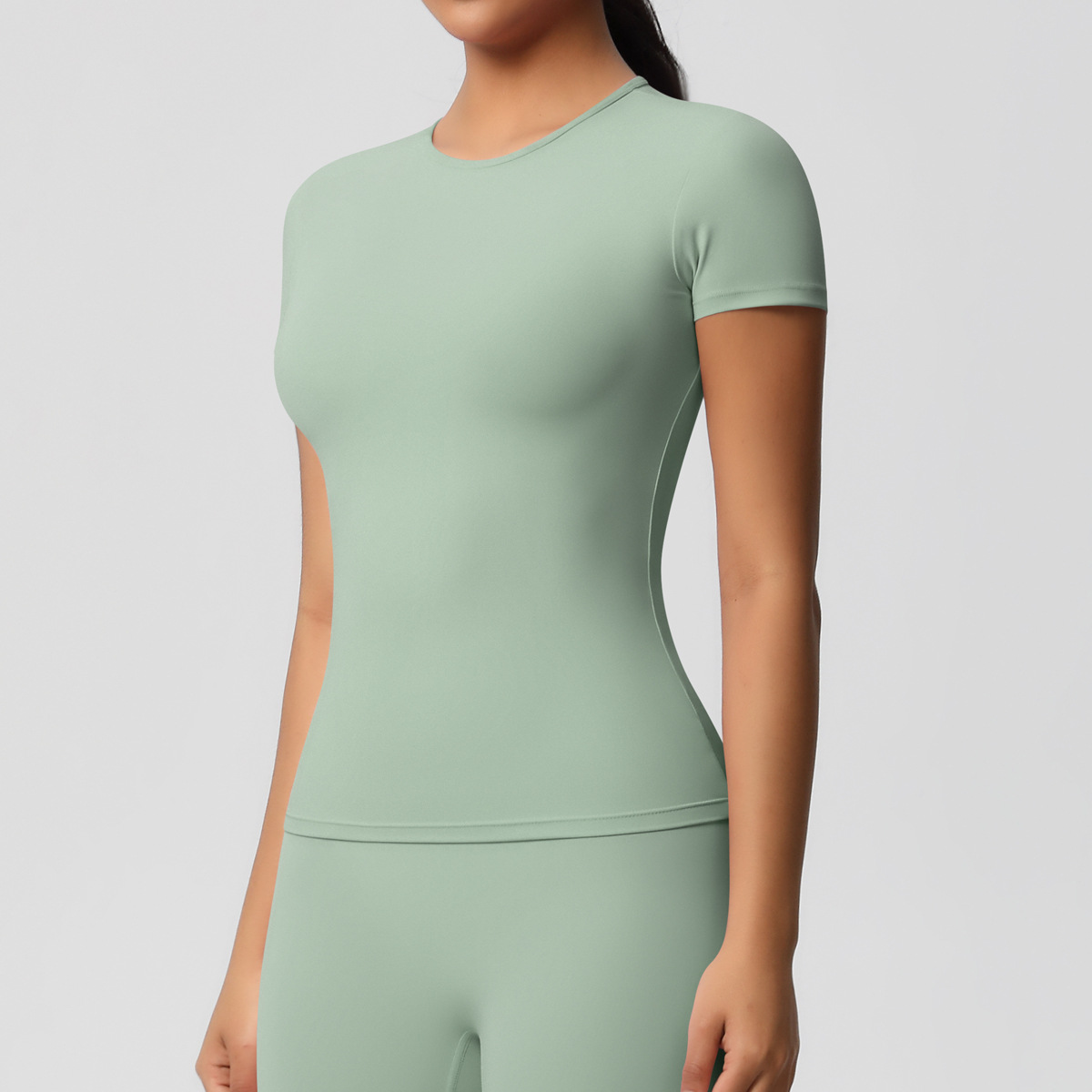 95g Weight Short Sleeve Sleeve Length Nylon, Spandex Fabric Type Regular Top Length T-shirt Tops Type Fitness, Yoga, Running Occasion Round Neck Neckline Solid Color Pattern Sport Style Style S, XL Size Sport Style Solid Color Nylon Spandex Round Neck Active Tops T-shirt 25