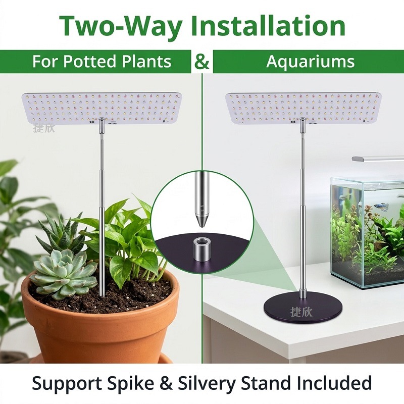 Lámpara LED para Cultivo de Plantas, Ajustable, de Escritorio, Espectro Completo, Panel Cuántico, Hidropónico, para Vegetales, Flores, Plántulas