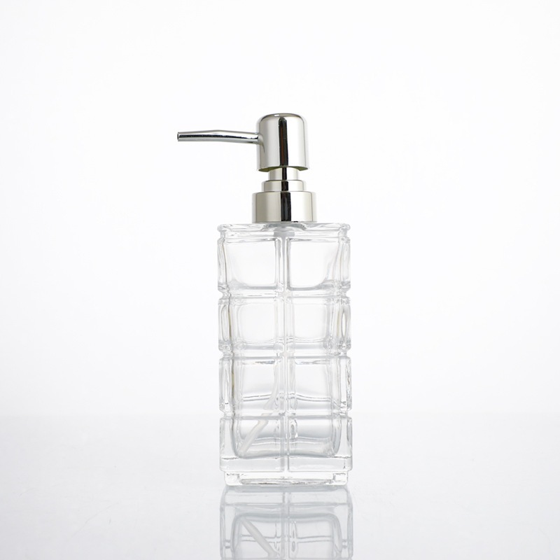 Botella de desinfectante para manos Botella de vidrio acondicionador de cabello champú de hotel Botella transparente de presión doméstica botella dividida de gel de baño image 17