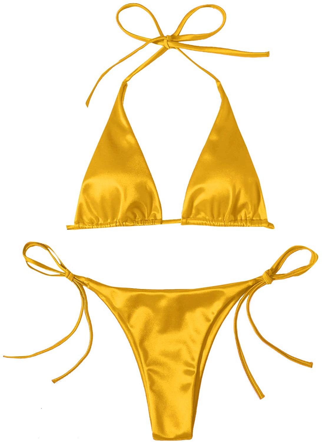 Mujeres Color Sólido Juego De 2 Piezas Bikinis display picture 26