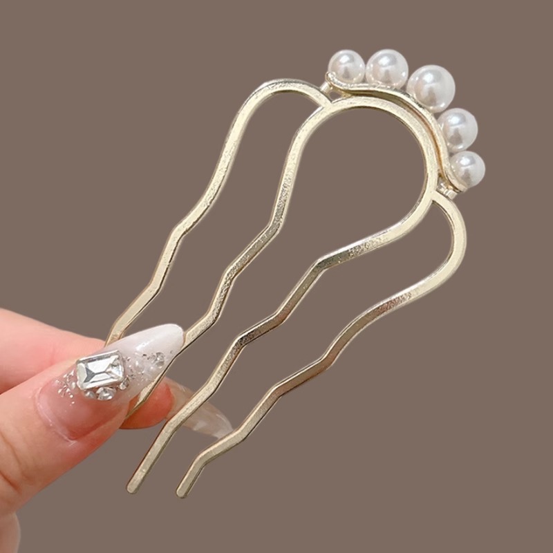 Cabeza de bola en forma de U pinzas de cabello de cabeza de mujer detrás de la cabeza fijación de artefactos de temperamento pinzas de cabello pinzas de cabello tocado pinzas de alta calidad