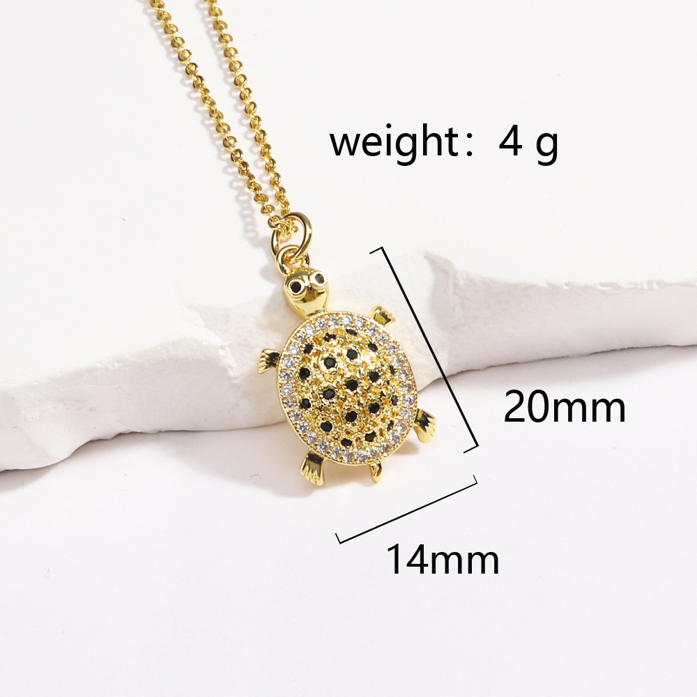 9g Weight Lobster Trigger Clasp Closure Clasp Closure Type Copper Pendant Material Pendant Necklace Classification Copper Chain Material cable chain Chain Type 1 Piece Quantity Casual, Daily Occasion Copper Material Tortoise Pattern All Seasons Season Women's Gender Plating Design Vintage Style Style Wholesale Jewelry Vintage Style Tortoise Copper Plating Cable Chain Pendant Necklace 9