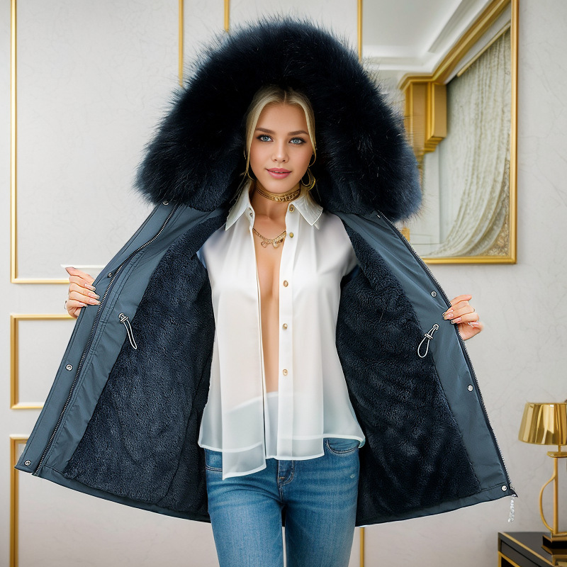 Women's Winter Coat Warm Thickened Cotton Jacket Medium Long Style_voghion.com