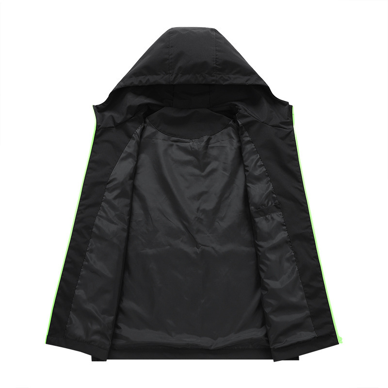 Winddichte, wasserdichte Herbstjacke mit Kapuze für Herren, lockeres und lässiges, vielseitiges Sportoberteil für Herren_voghion.com