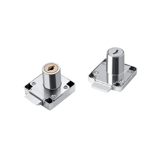 Double cabinet door lock 7-shaped bi-fold turning tongue double door lock furniture cabinet door drawer lock desk concealed lock