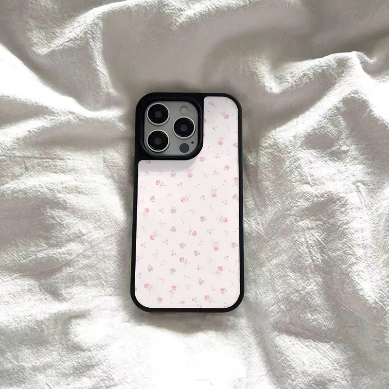 Rose Floral Phone Case Matte Hard Cover For Iphone Series_voghion.com