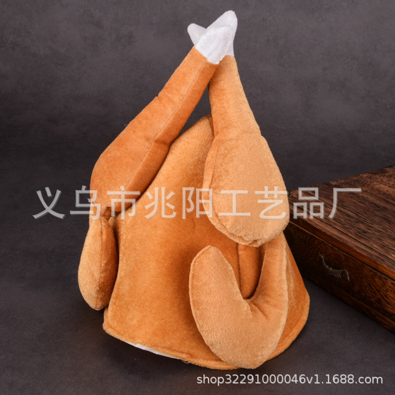 Fábrica nueva europea y americana carnaval pollo pierna sombrero acción Turquía sombrero adulto irlandés sombrero al por mayor